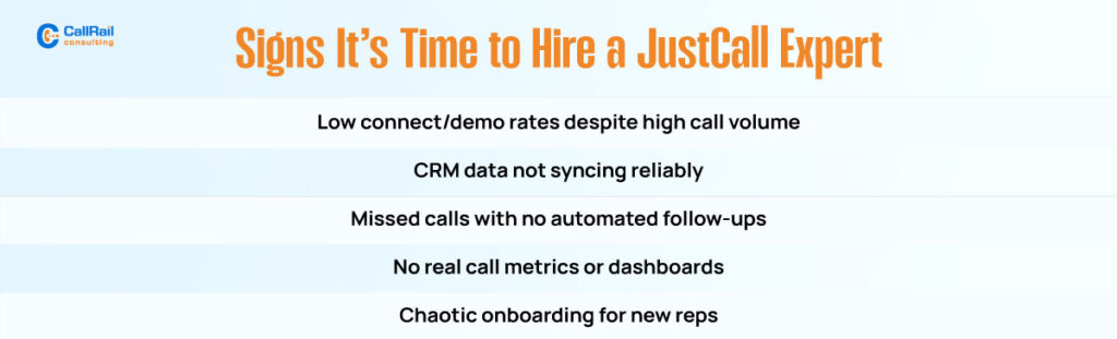 Signs It’s Time to Hire a JustCall Expert